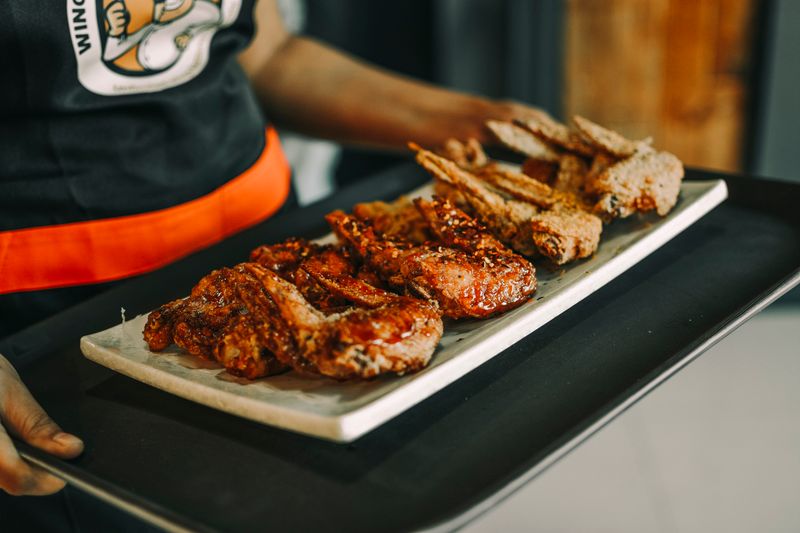 Wing Snob catering spread for a large event